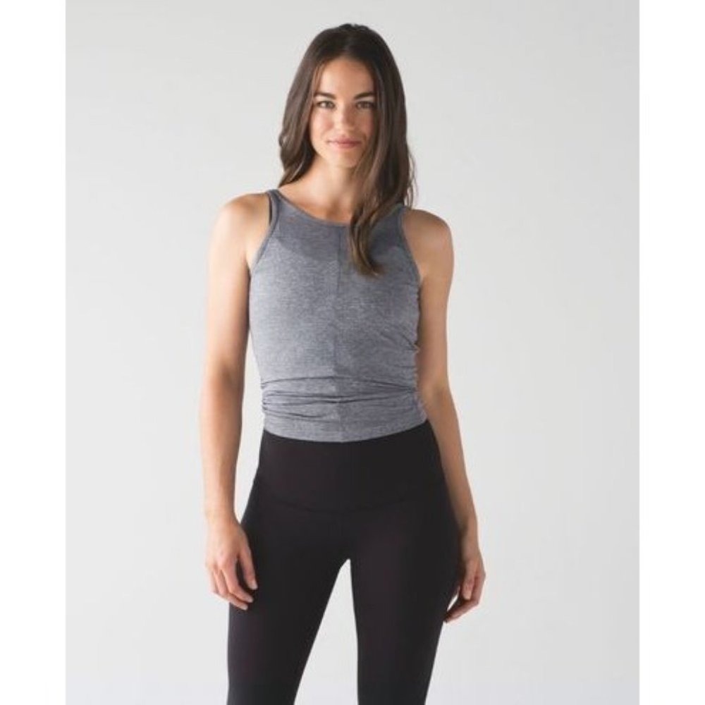 Lululemon Women's Back At It Again Tank Heathered Slate‎ Size XS
